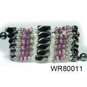 36inch Amethyst Cat's Eye High Power Magnetic Wrap Bracelet Necklace All in One Set